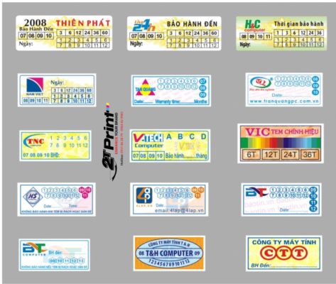 Vinajet báo giá in tem bảo hành mới nhất